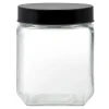 Słoik kwadratowy z czarną pokrywką MILOS 1,3 l