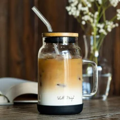 inny Słoik ze słomką do napojów Fuori 600 ml