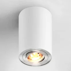 Zumaline Spot natynkowy z regulacją biało-srebrny RONDOO