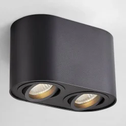 Zumaline Spot 2-punktowy natynkowy czarny RONDOC