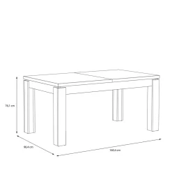 Stoły|FORTE Stół rozkładany dąb artisan 160-206,6 cm