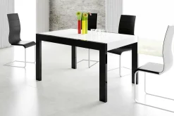 Stoły| Stół rozkładany IMPERIA połysk biały / czarny