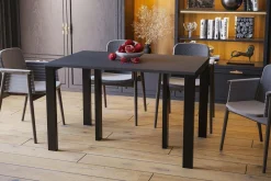 Stół rozkładany industrialny ciemny beton VAST