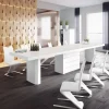 Stoły|inny Stół rozkładany KOLOS 140 kaszmir mat / biały połysk 140-332 cm