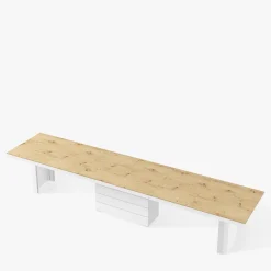 Stoły|inny Stół rozkładany KOLOS dąb artisan / biały połysk 160-412 cm