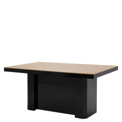 Stół rozkładany KOLOS dąb słoneczny/czarny połysk