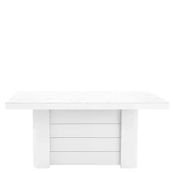 Stoły| Stół rozkładany KOLOS II biały / nadruk marble marmur połysk