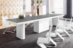 Stoły| Stół rozkładany KOLOS II MAT szary / biały