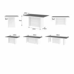 Stoły| Stół rozkładany KOLOS II połysk biały