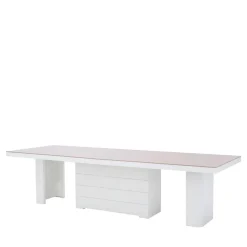 Stół rozkładany KOLOS II połysk cappucino / biały