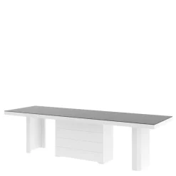 Stoły| Stół rozkładany KOLOS II połysk szary / biały