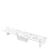Stoły| Stół rozkładany KOLOS MAX biały / nadruk marble marmur połysk