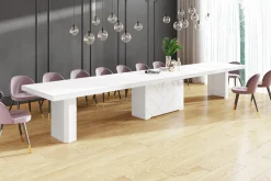 Stół rozkładany KOLOS MAX biały połysk / biały mat