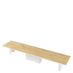 Stół rozkładany KOLOS MAX biały / dąb słoneczny