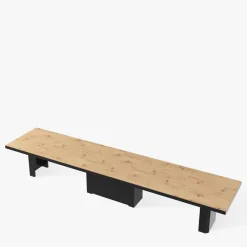 Stoły|inny Stół rozkładany KOLOS MAX dąb artisan / czarny połysk 180-468 cm