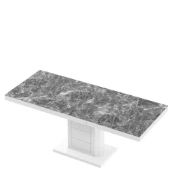 Stoły|inny Stół rozkładany LIMENA 140 - 190 cm nadruk czarny VENATINO marmur mat