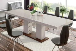 Stoły| Stół rozkładany LINOSA 2 połysk cappucino / wenge