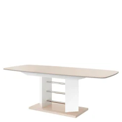 Stoły| Stół rozkładany LINOSA 3 połysk cappucino / biały