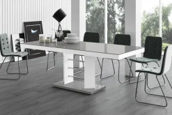 Stoły| Stół rozkładany LINOSA LUX biały / szary połysk