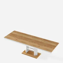 inny Stół rozkładany LINOSA LUX LAMI biały połysk / dąb pradawny