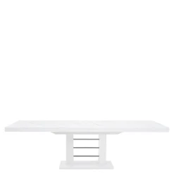 Stół rozkładany LINOSA LUX połysk nadruk marmur / biały