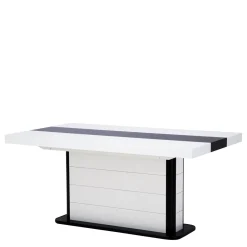 Stoły| Stół rozkładany PIANOSA połysk biały / czarny