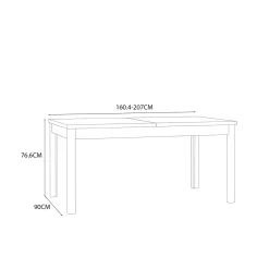 FORTE Stół rozkładany skandynawski do jadalni