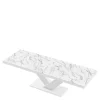 Stół rozkładany VICTORIA biały / nadruk marble marmur połysk