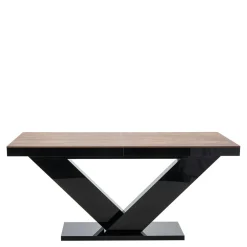 Stoły| Stół rozkładany VICTORIA czarny / nadruk efekt rdzy mat