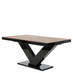 Stoły| Stół rozkładany VICTORIA czarny / nadruk efekt rdzy mat