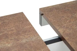 Stoły| Stół rozkładany VICTORIA czarny / nadruk efekt rdzy mat