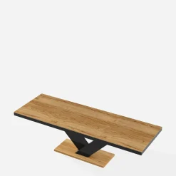 Stoły|inny Stół rozkładany VICTORIA LAMI 160-256 cm dąb pradawny / czarny połysk