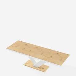 Stoły|inny Stół rozkładany VICTORIA LAMI 160-256 cm dąb artisan / biały połysk