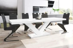 Stół rozkładany VICTORIA MAT biały
