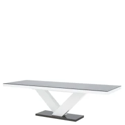 Stoły| Stół rozkładany VICTORIA połysk biały / szary