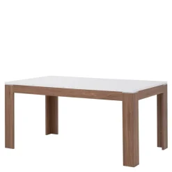 Stół rozkładany z białym blatem w połysku