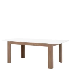 Stół rozkładany z białym blatem w połysku