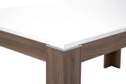 Stół rozkładany z białym blatem w połysku