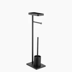 Akcesoria Łazienkowe|Akcesoria Łazienkowe|inny Stojak na papier toaletowy ze szczotką do WC czarny