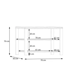 FORTE Stolik kawowy kwadratowy