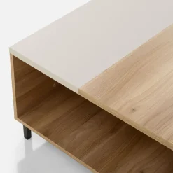 FORTE Stolik kawowy kwadratowy z 2 półkami