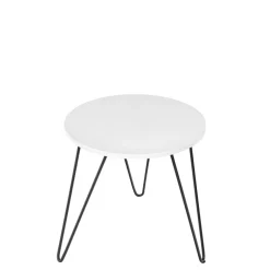 Stoliki Kawowe| Stolik kawowy okrągły biały połysk SARDA L