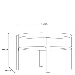 Stoliki Kawowe|FORTE Stolik kawowy okrągły TOBAGO DĄB SONOMA