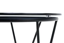 Stolik kawowy okrągły ze szklanym blatem 50 cm SANI