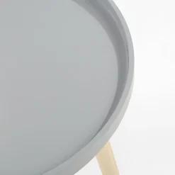 Stolik kawowy pomocniczy szary 44 cm