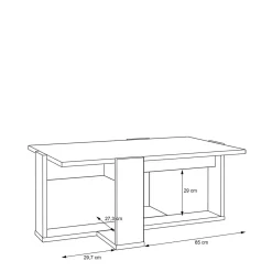 FORTE Stolik kawowy z białym blatem COFFEE TABLES