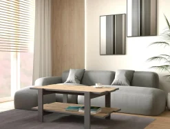 Stolik kawowy z półką COFFEE TABLES dąb artisan