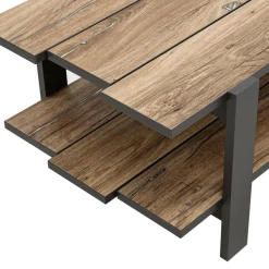 Stoliki Kawowe| Stolik kawowy z półką COFFEE TABLES szary