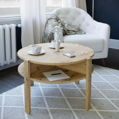 FORTE Stolik kawowy z półkami TOBAGO