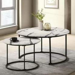 Stoliki Kawowe| Stolik marmurkowy okrągły SATATO